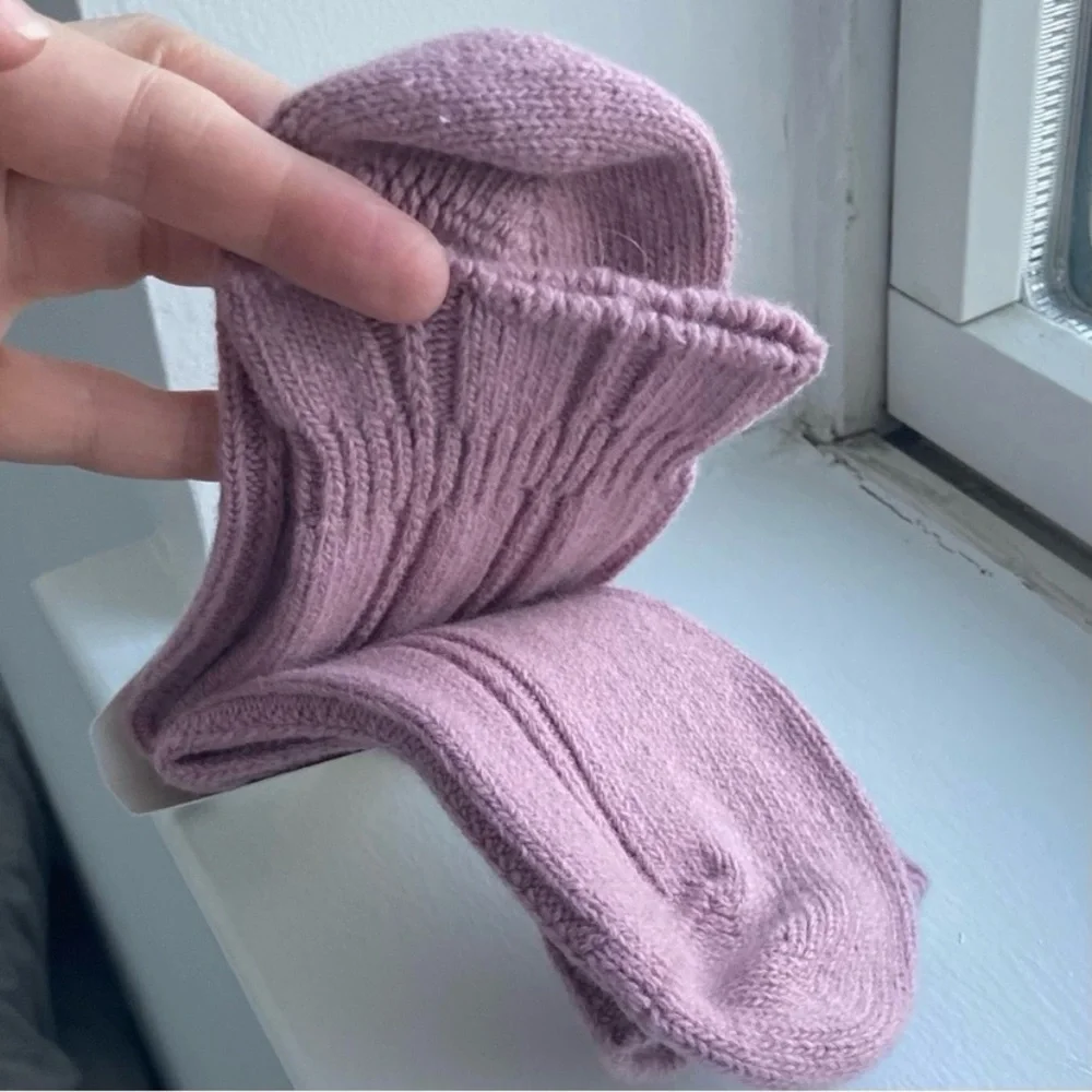 🍒Falke Wool Cashmere Bedsock - Women House Socks - Pink - Size US 8-10.5 - NWT